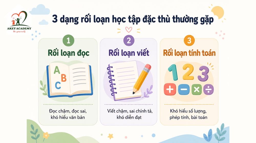 Ba dạng rối loạn học tập đặc thù ở trẻ