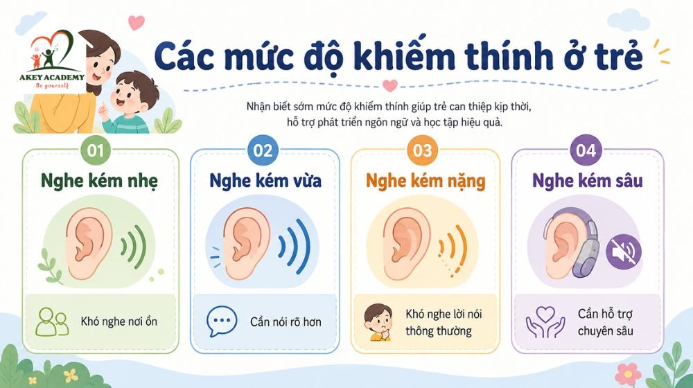 Các mức độ khiếm thính ở trẻ em