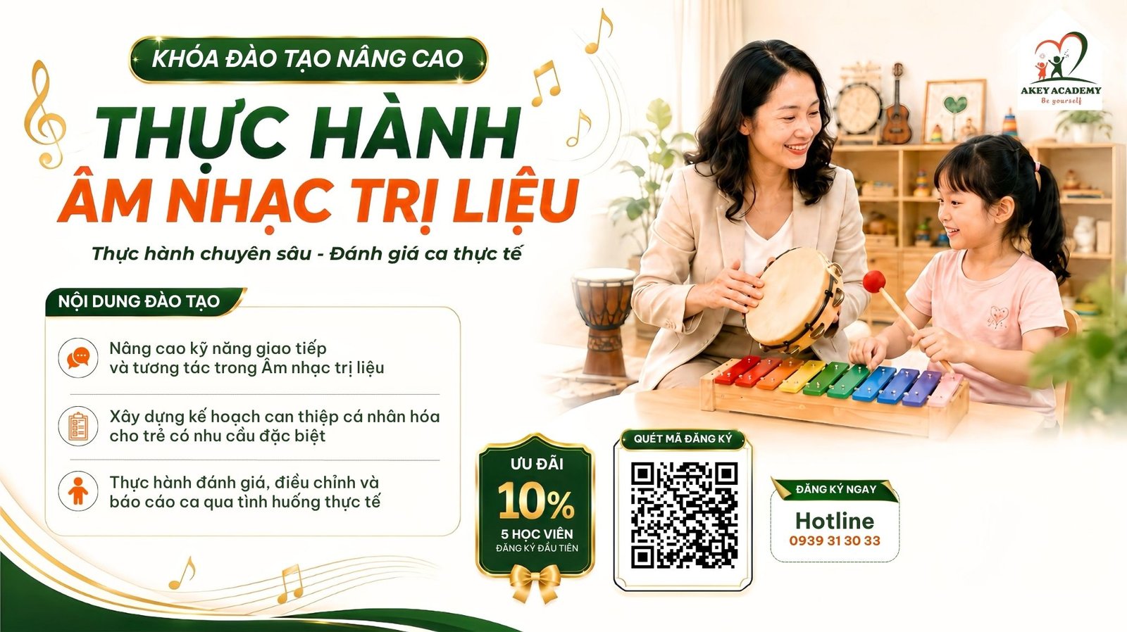 Khóa đào tạo Thực hành Âm nhạc trị liệu - Nâng cao