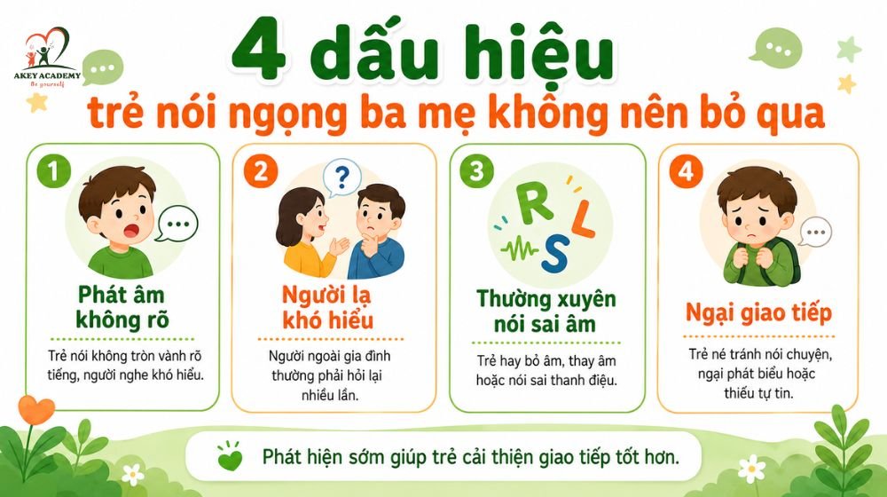 Dấu hiệu trẻ nói ngọng và phát âm không rõ