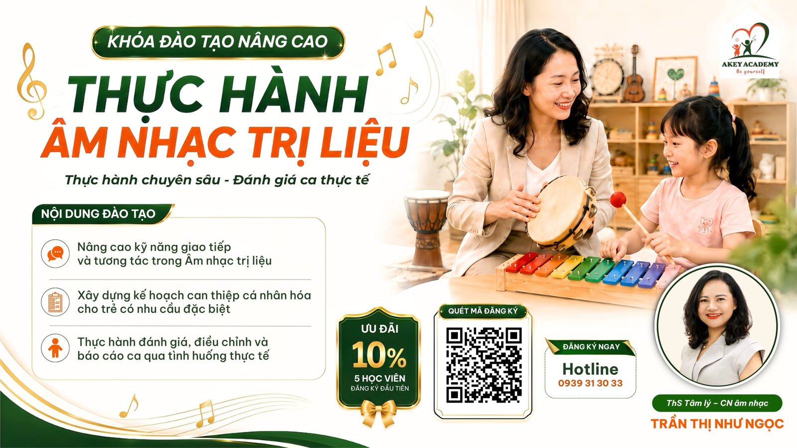 Khóa học Âm nhạc trị liệu nâng cao