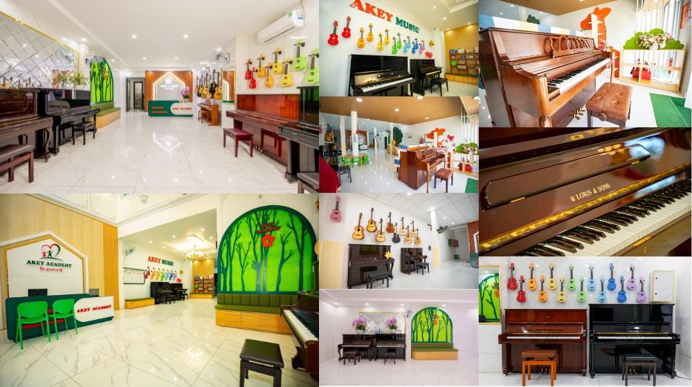 Không gian học piano đầy cảm hứng tại AKey Academy