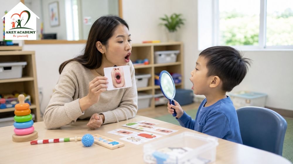 Trẻ apraxia là trẻ hiểu và muốn nói, nhưng gặp khó khăn trong việc điều khiển miệng để phát âm đúng, nên lời nói thường không rõ, lúc đúng lúc sai hoặc khó lặp lại theo người lớn.