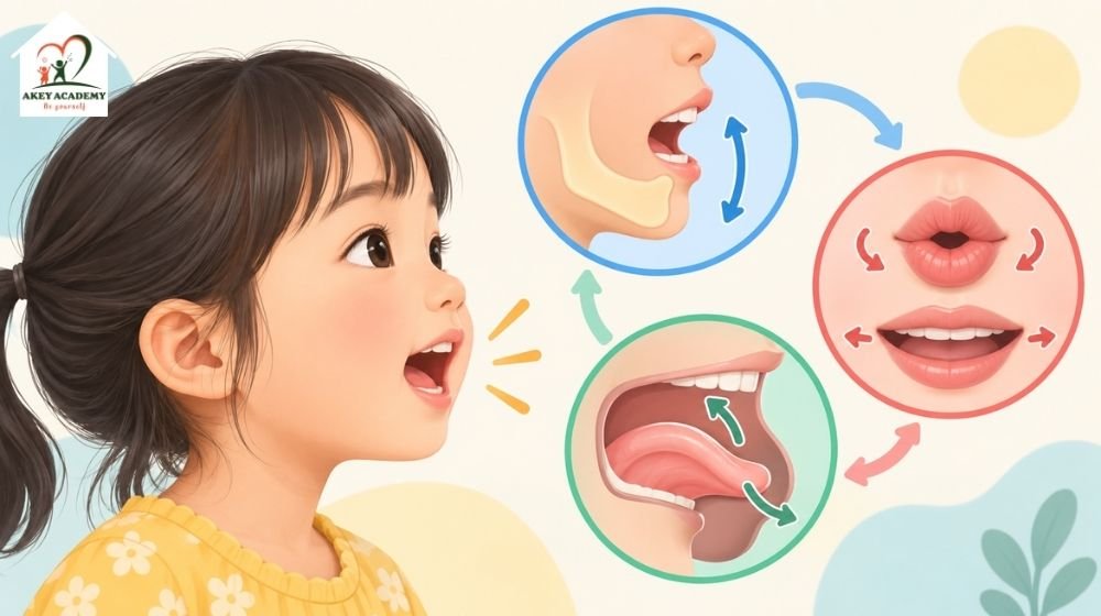 Các cơ quan tham gia vận động lời nói trong phương pháp PROMPT.